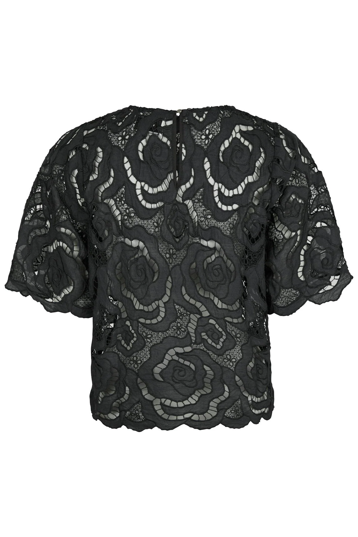 Trisha Big Lace Blouse | Black | Bluse fra Neo Noir - Image 5