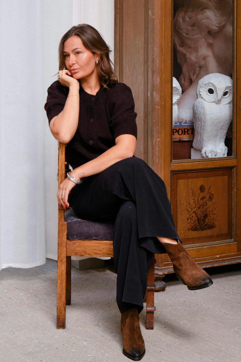 Trudy Knit Cardigan | Dark Brown | Strik fra Neo Noir - Image 5