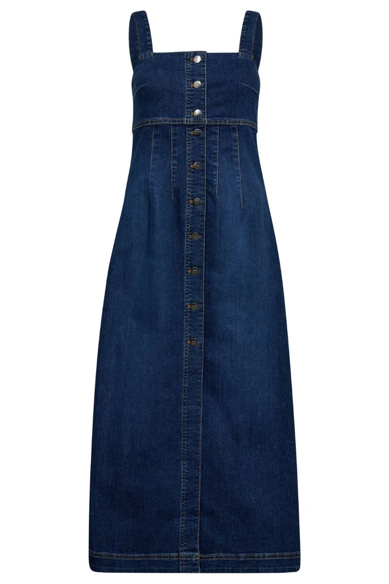 Tyler Denim Long Dress 36534 | Denim blue | Kjole fra Co'couture - Image 2
