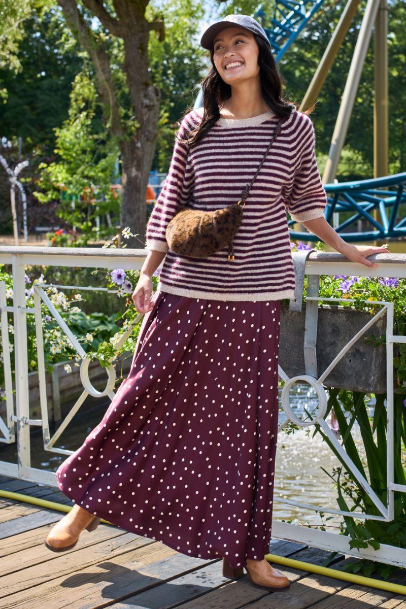 Valery Skirt | Plum | Nederdel fra Black Colour