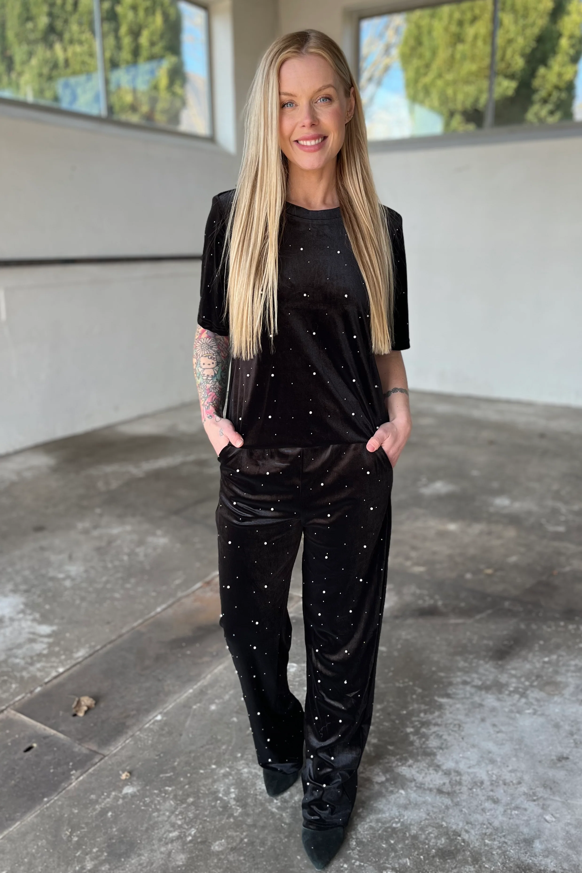 Velia Velvet Pants | Black | Bukser fra Liberté - Image 7
