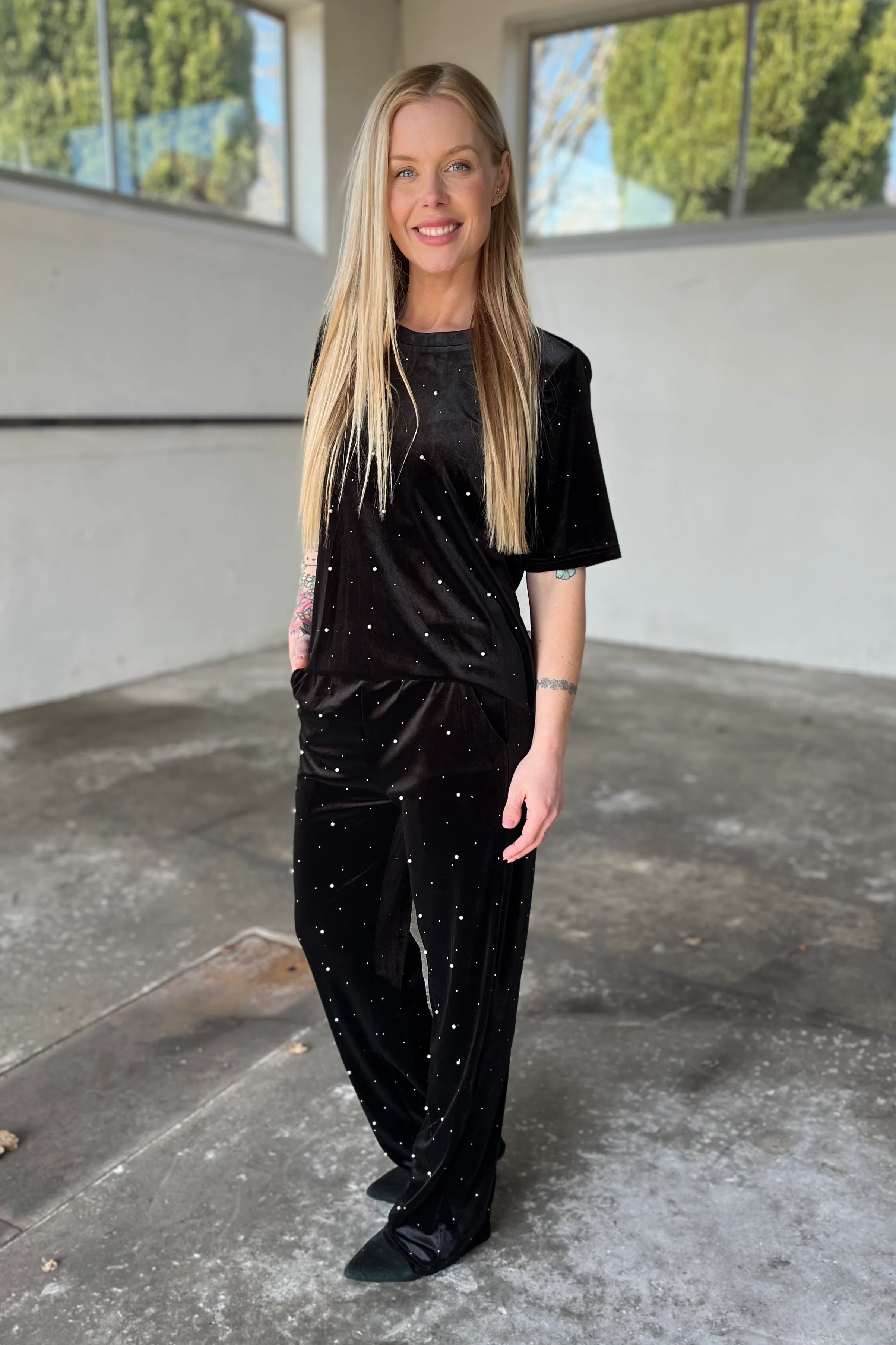 Velia Velvet Pants | Black | Bukser fra Liberté - Image 8
