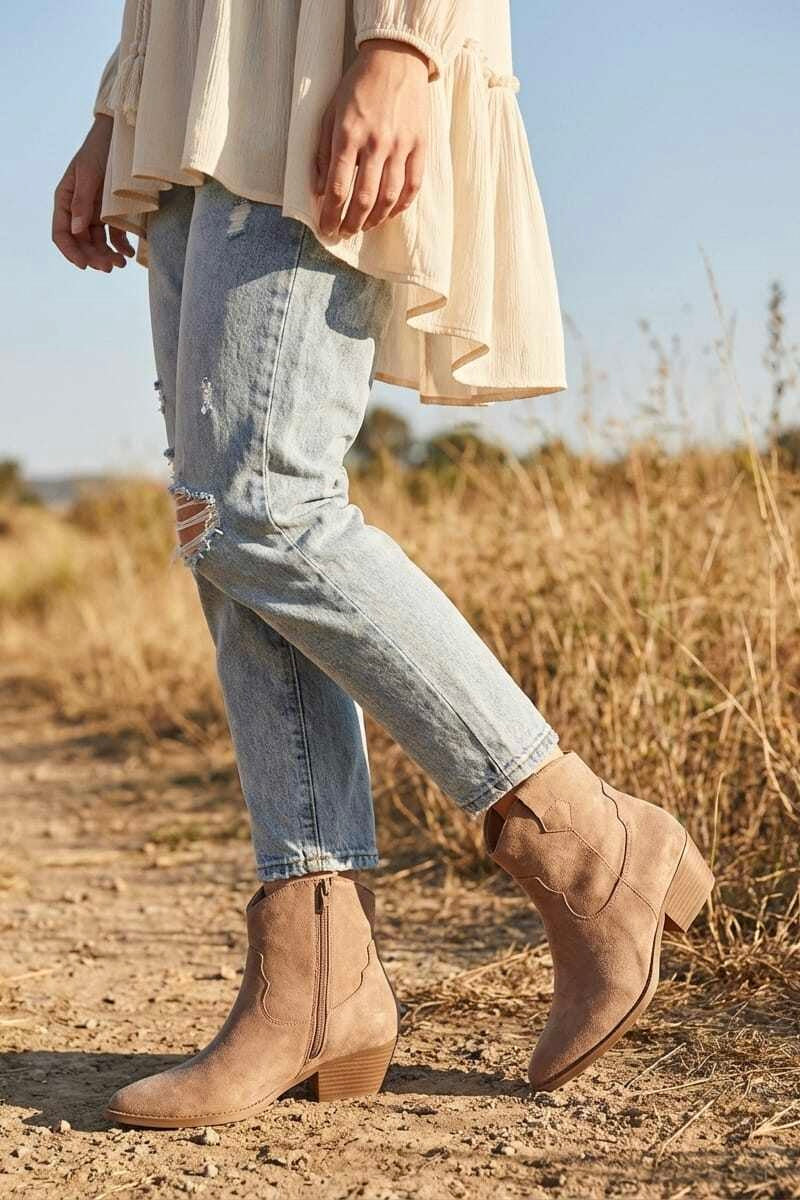 Vespa Western Boot | Taupe | Støvler fra Lazy Bear - Image 2