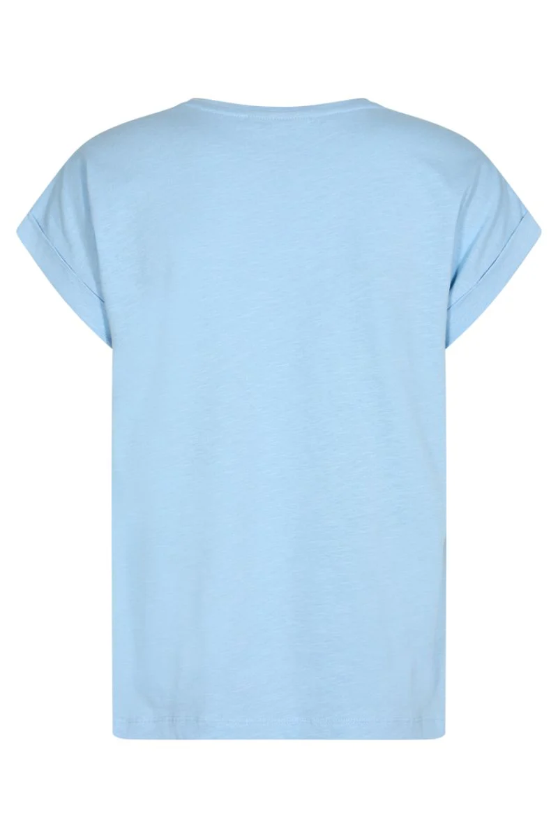 Viva V Ss Pocket Basic 122317 | Chambray Blue | T-Shirt fra Freequent - Image 2