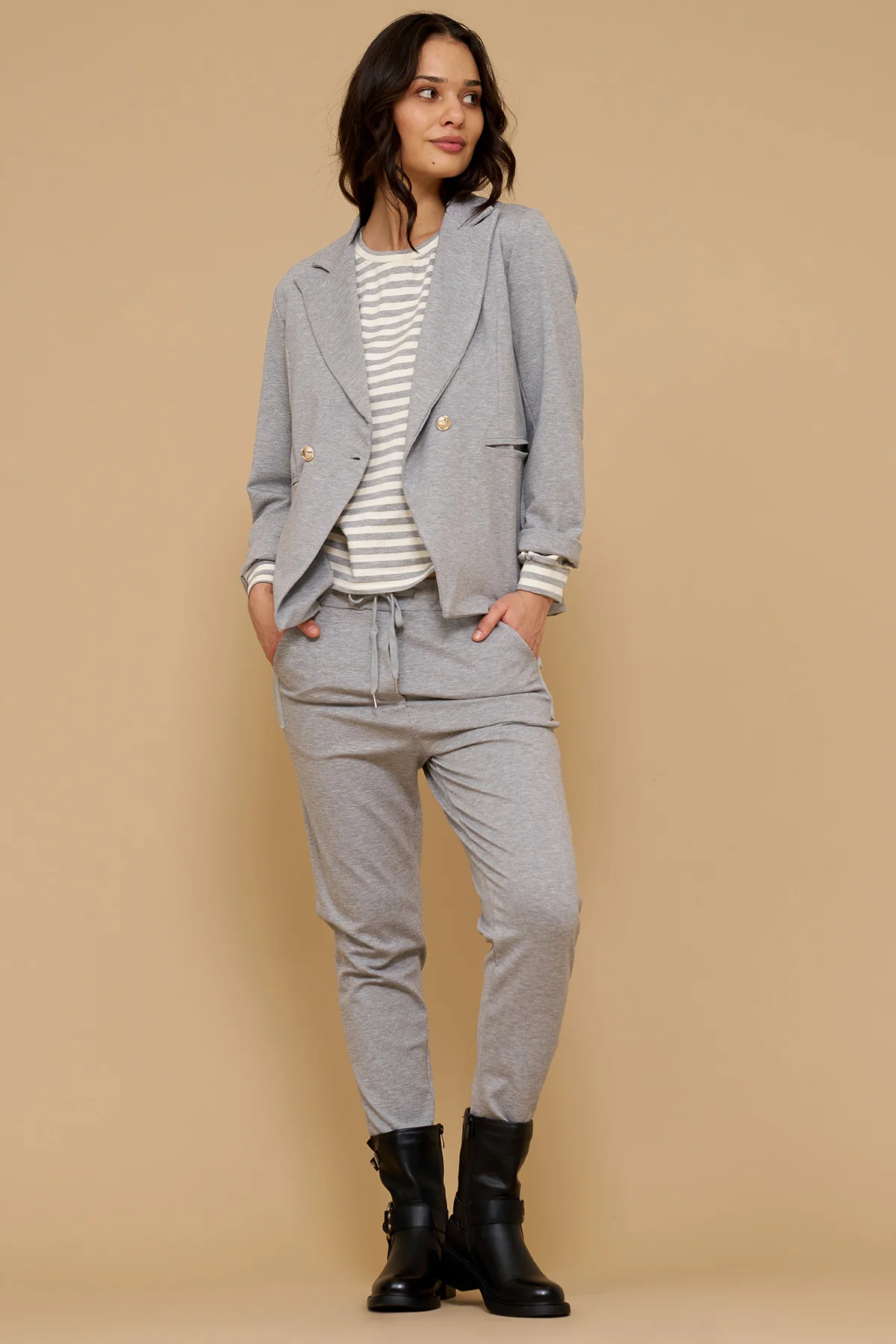 Vivian Blazer 85641-1 | Grey Melange | Blazer fra Marta du Chateau - Image 8