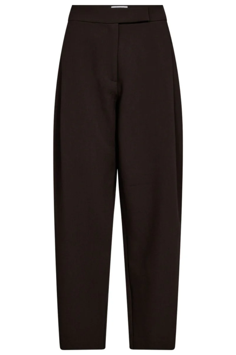 Vola Carrot Pleat Pant 31560 | Dark Brown | Bukser fra Co'couture - Image 2