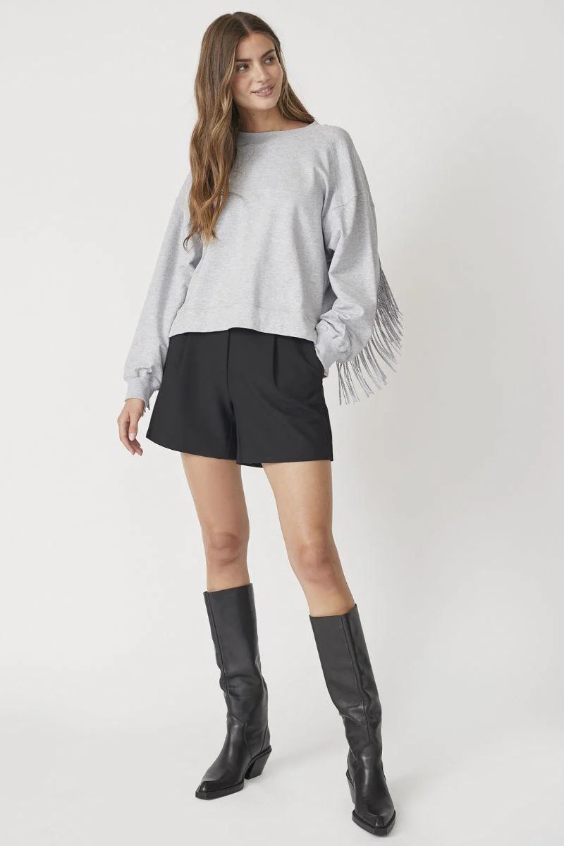 Vola Crop Pleat Shorts 31224 | Black | Shorts fra Co'couture - Image 7