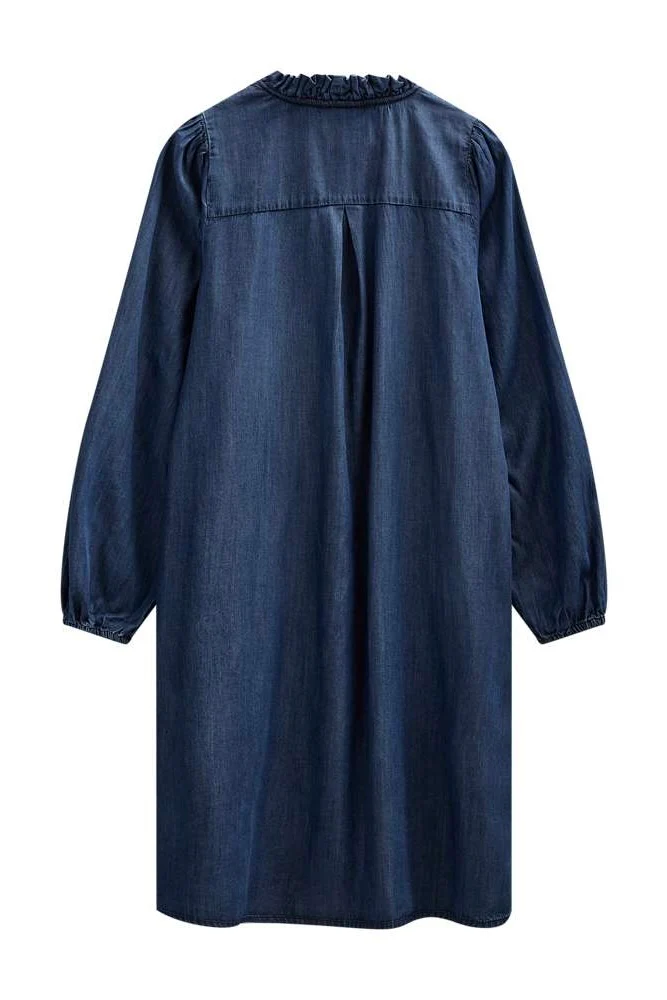 Wilke Dress 208070 | Medium Blue Denim | Kjole fra Freequent - Image 3