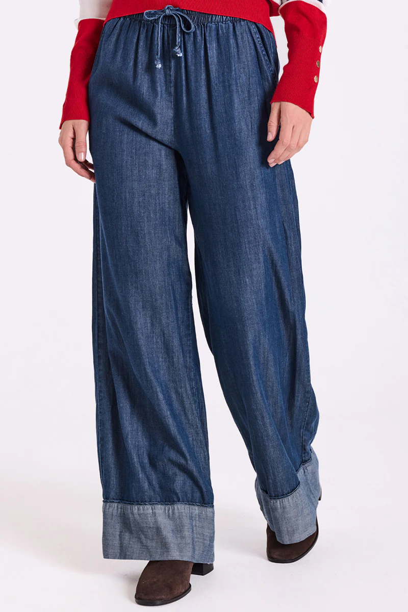 Wilke Pants 207646 | Medium Blue Denim | Bukser fra Freequent