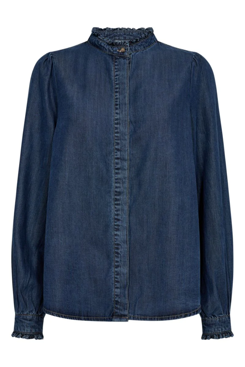 Wilke Shirt 205133 | Medium Blue Denim | Shirt fra Freequent - Image 3