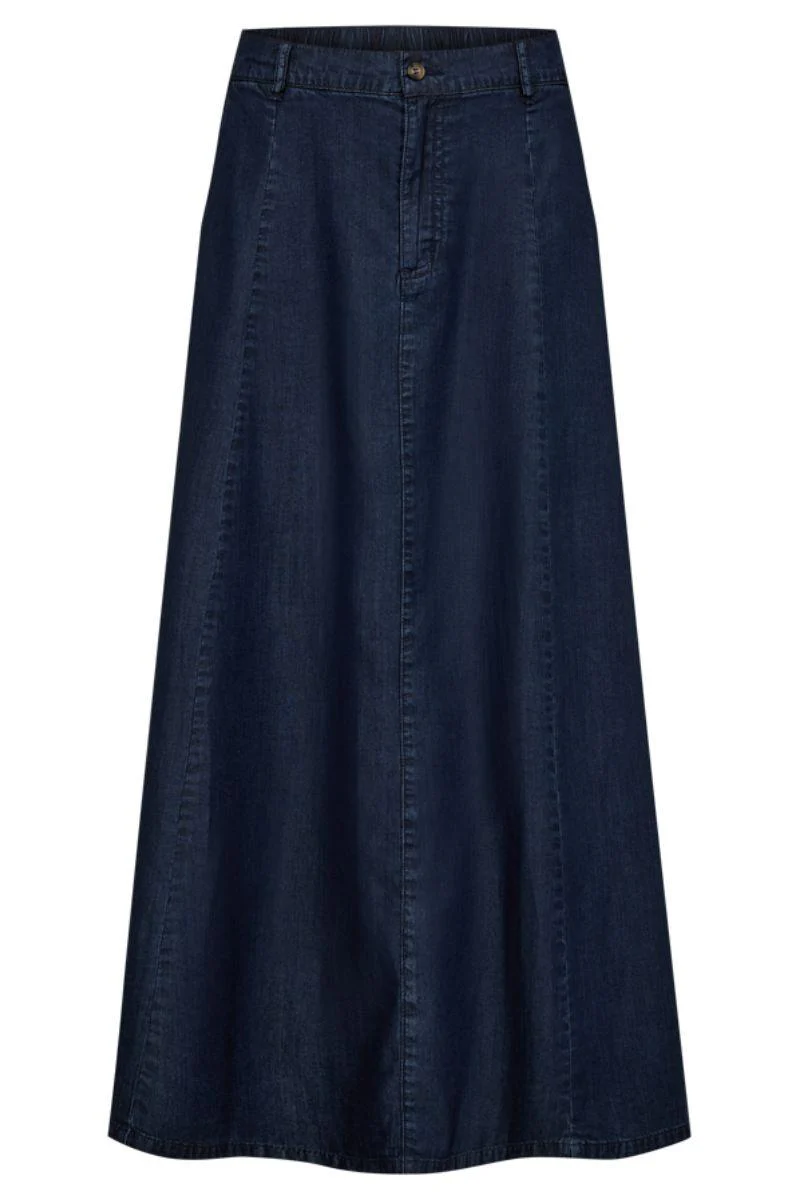 Wilke Skirt 205135 | Dark Blue Denim | Nederdel fra Freequent