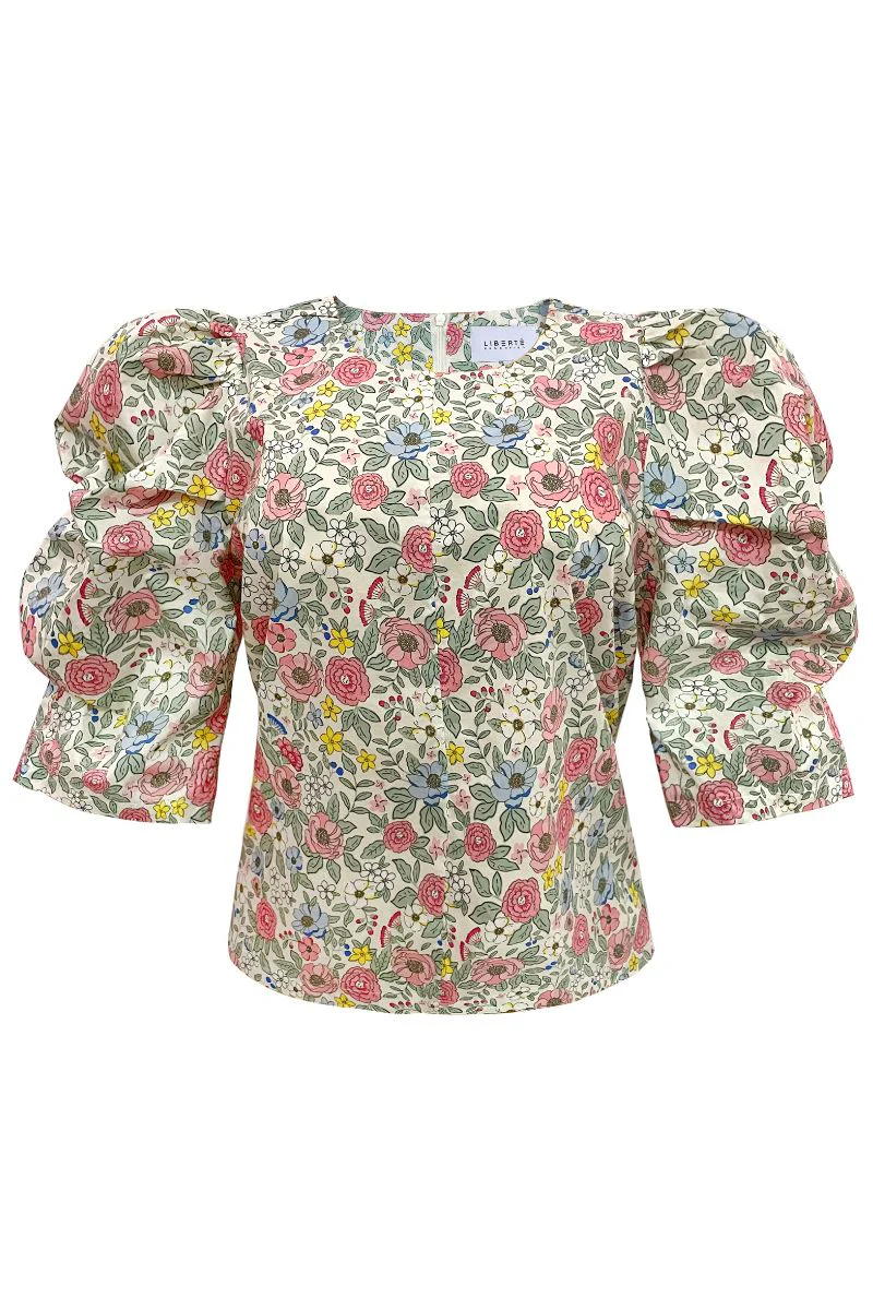 Winnie Blouse | Ivory Floral | Bluse fra Liberté - Image 2
