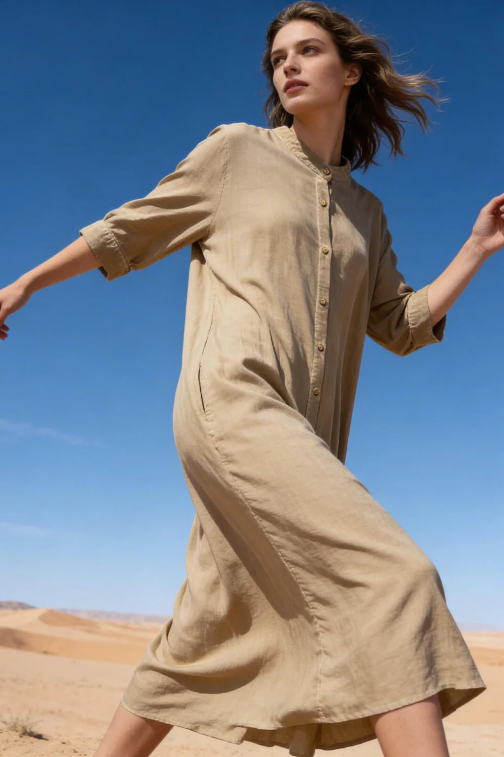 Winnie Dress | Beige - Image 2
