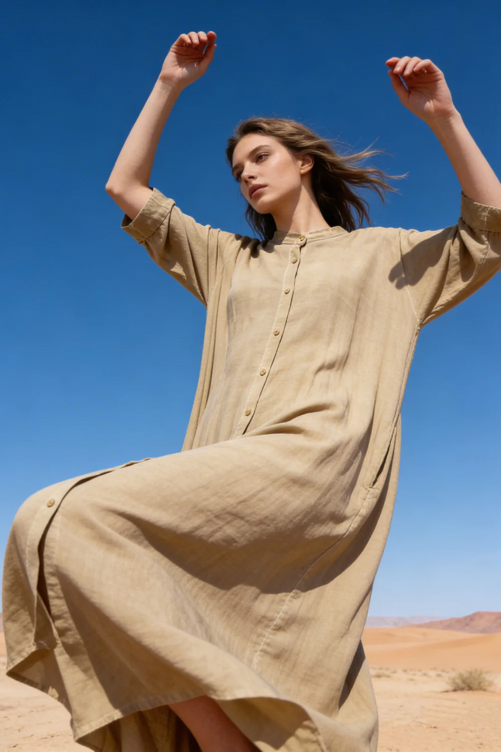 Winnie Dress | Beige - Image 4