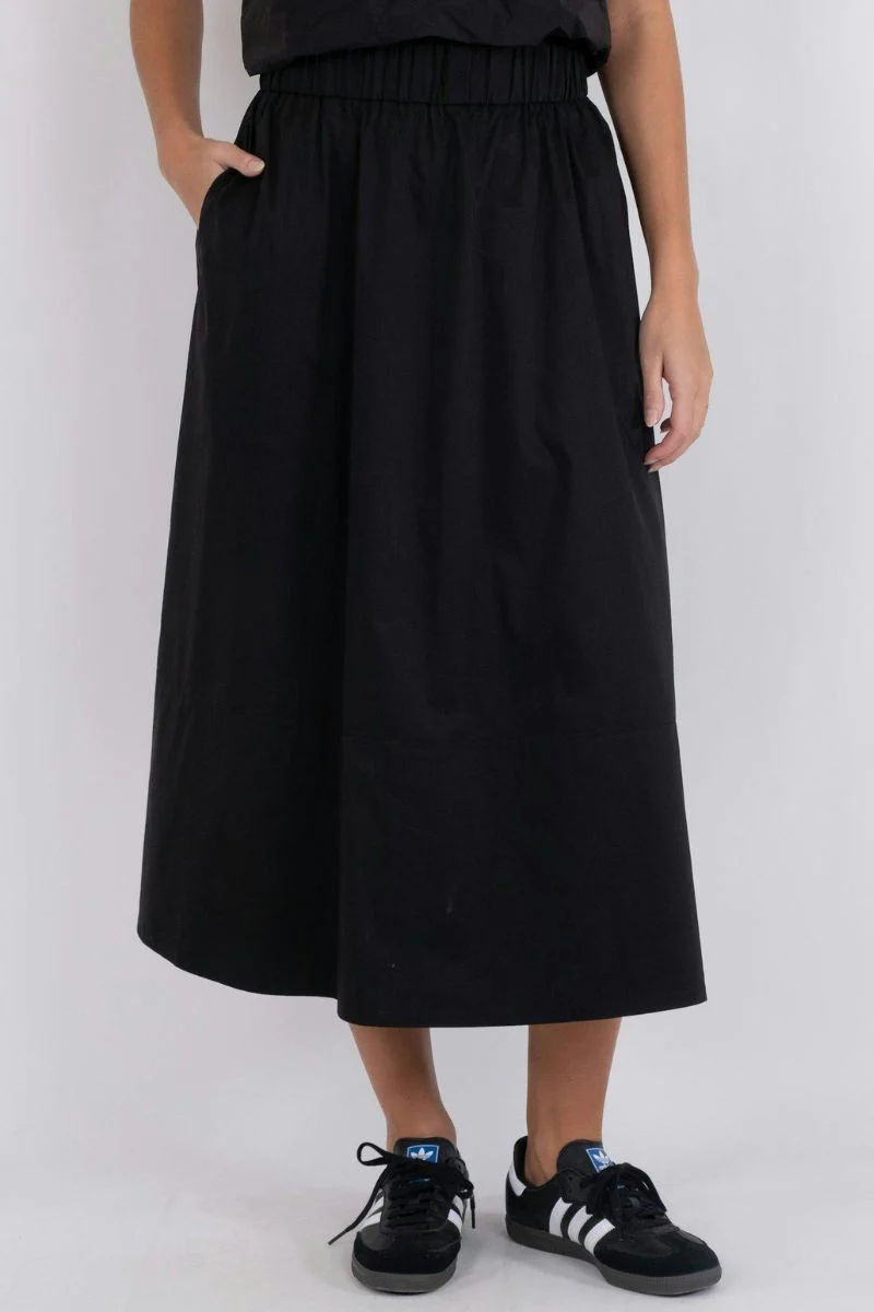 Yara Poplin Skirt | Black | Nederdel fra Neo Noir - Image 4