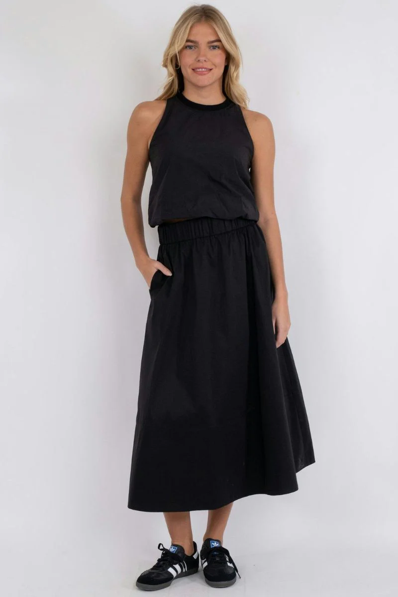 Yara Poplin Skirt | Black | Nederdel fra Neo Noir - Image 7