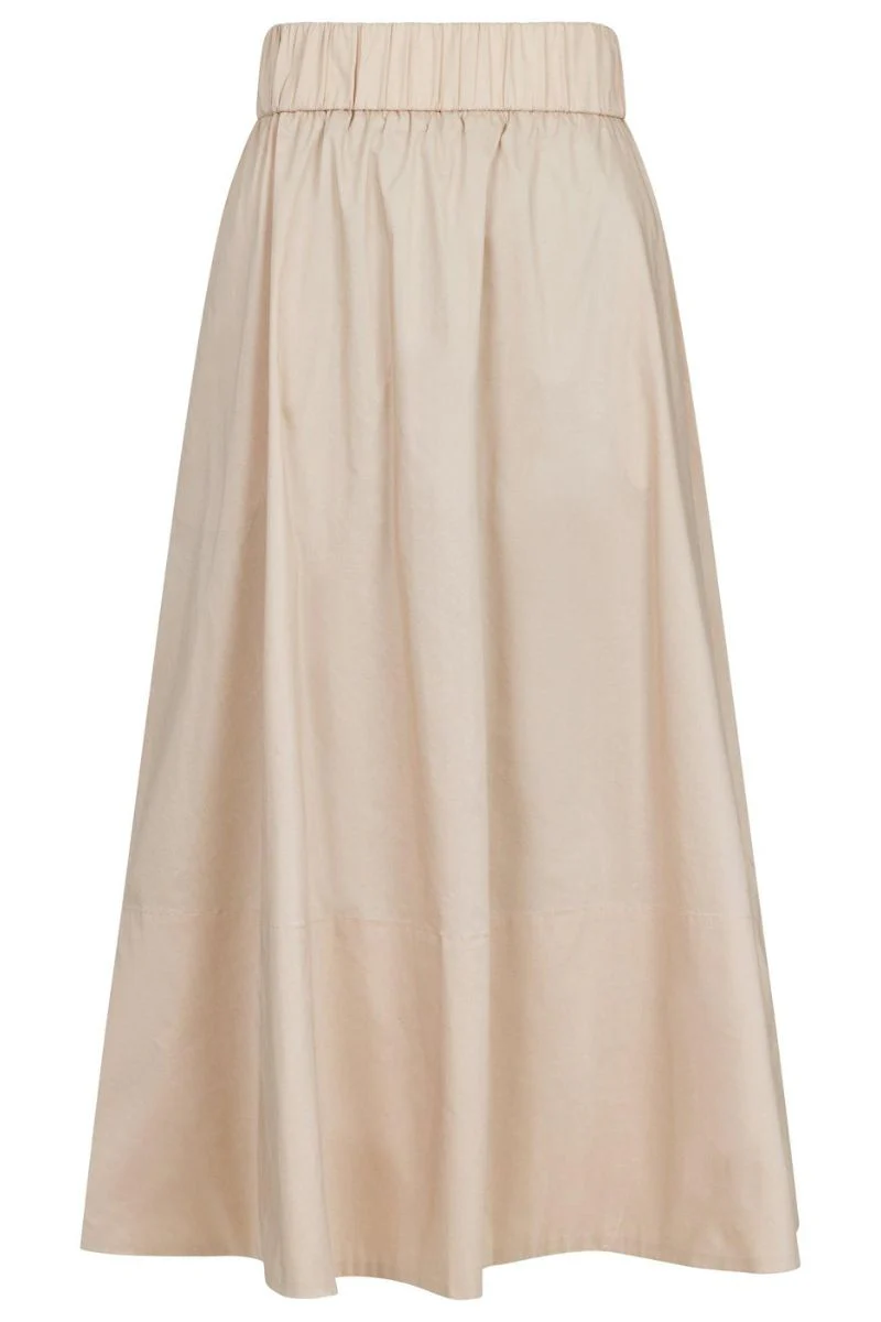Yara Poplin Skirt | Dark Sand | Nederdel fra Neo Noir - Image 4