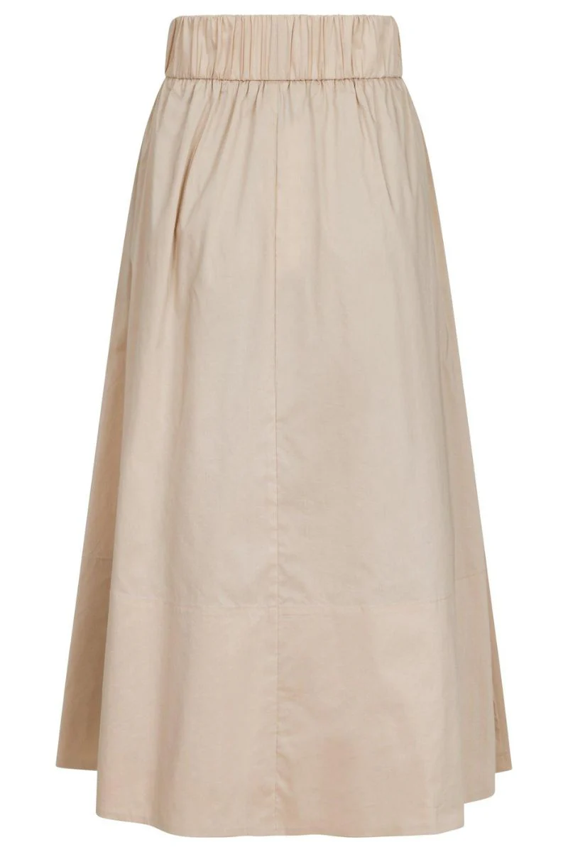 Yara Poplin Skirt | Dark Sand | Nederdel fra Neo Noir - Image 6