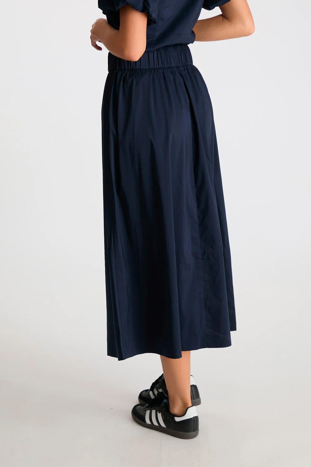 Yara Poplin Skirt | Navy | Nederdel fra Neo Noir - Image 6