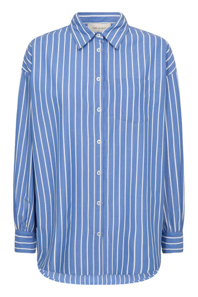 Zappa Shirt 207742 | Ultramarine W. Star Off-White | Skjorte fra Freequent