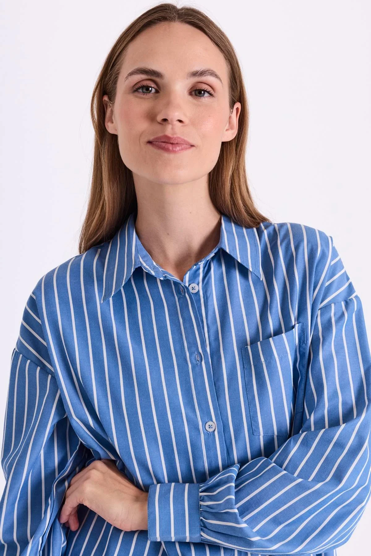 Zappa Shirt 207742 | Ultramarine W. Star Off-White | Skjorte fra Freequent - Image 2