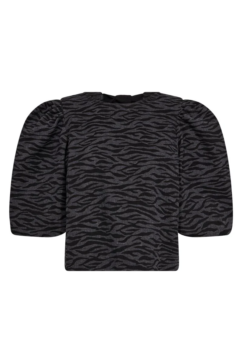 Zebra Bow Blouse 35586 | Black | Bluse fra Co'couture - Image 3