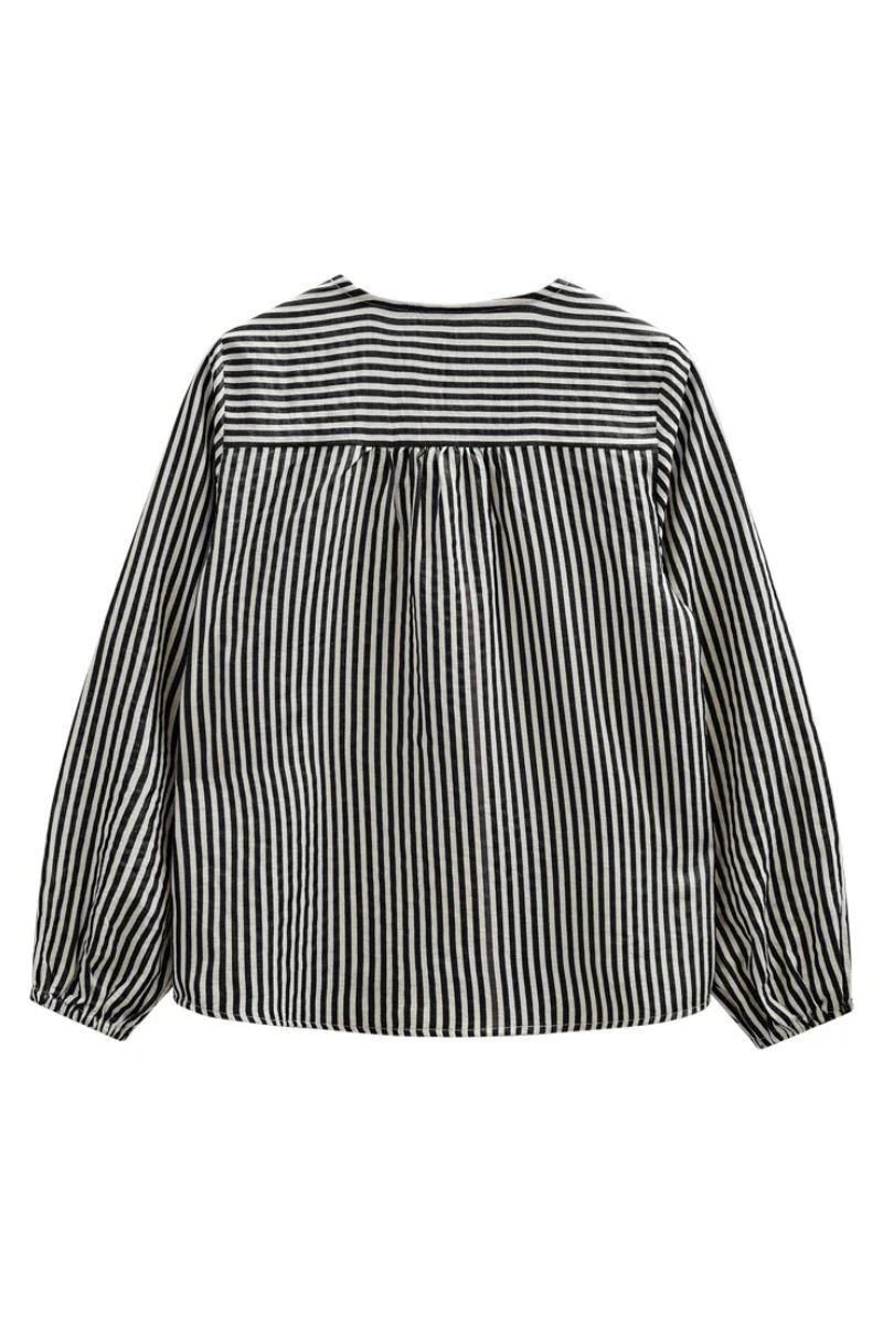 Zella Blouse 207422 | Black W. Moonbeam | Bluse fra Freequent - Image 4
