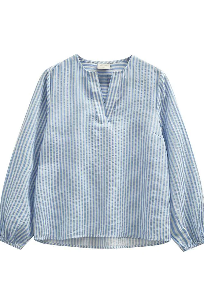 Zella Blouse 207422 | Vista Blue W. Moonbeam | Bluse fra Freequent