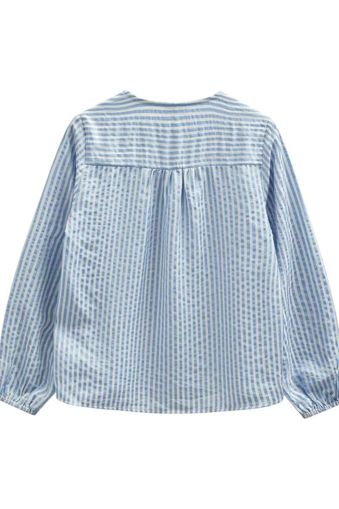 Zella Blouse 207422 | Vista Blue W. Moonbeam | Bluse fra Freequent - Image 2