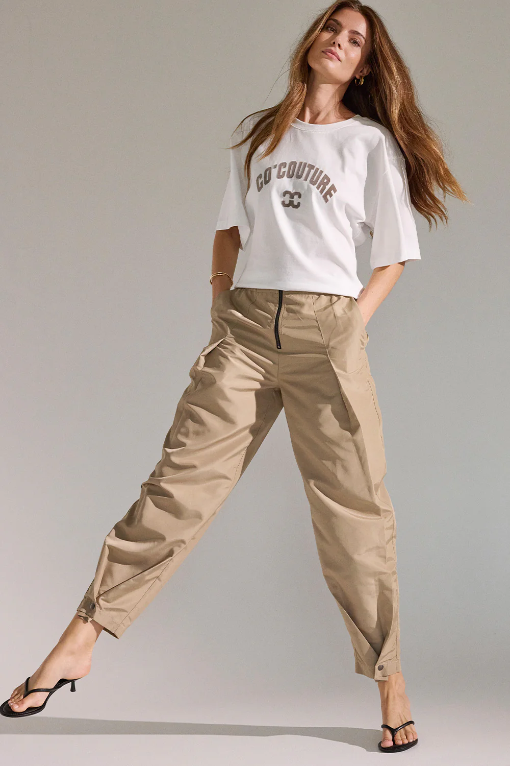Zenga Tee O-Neck 43013 | WhiteWalnu | T-Shirt fra Co'couture - Image 3