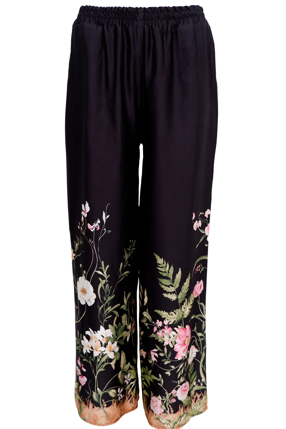Zennia Pant | Black Flower | Bukser fra Black Colour