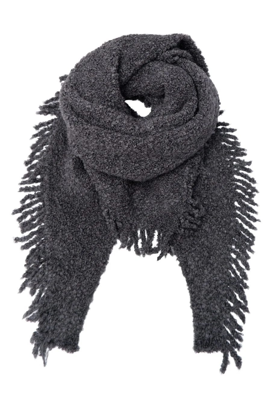Zinnia Winter Scarf | Dk. Grey Melange | Tørklæde fra Black Colour - Image 2