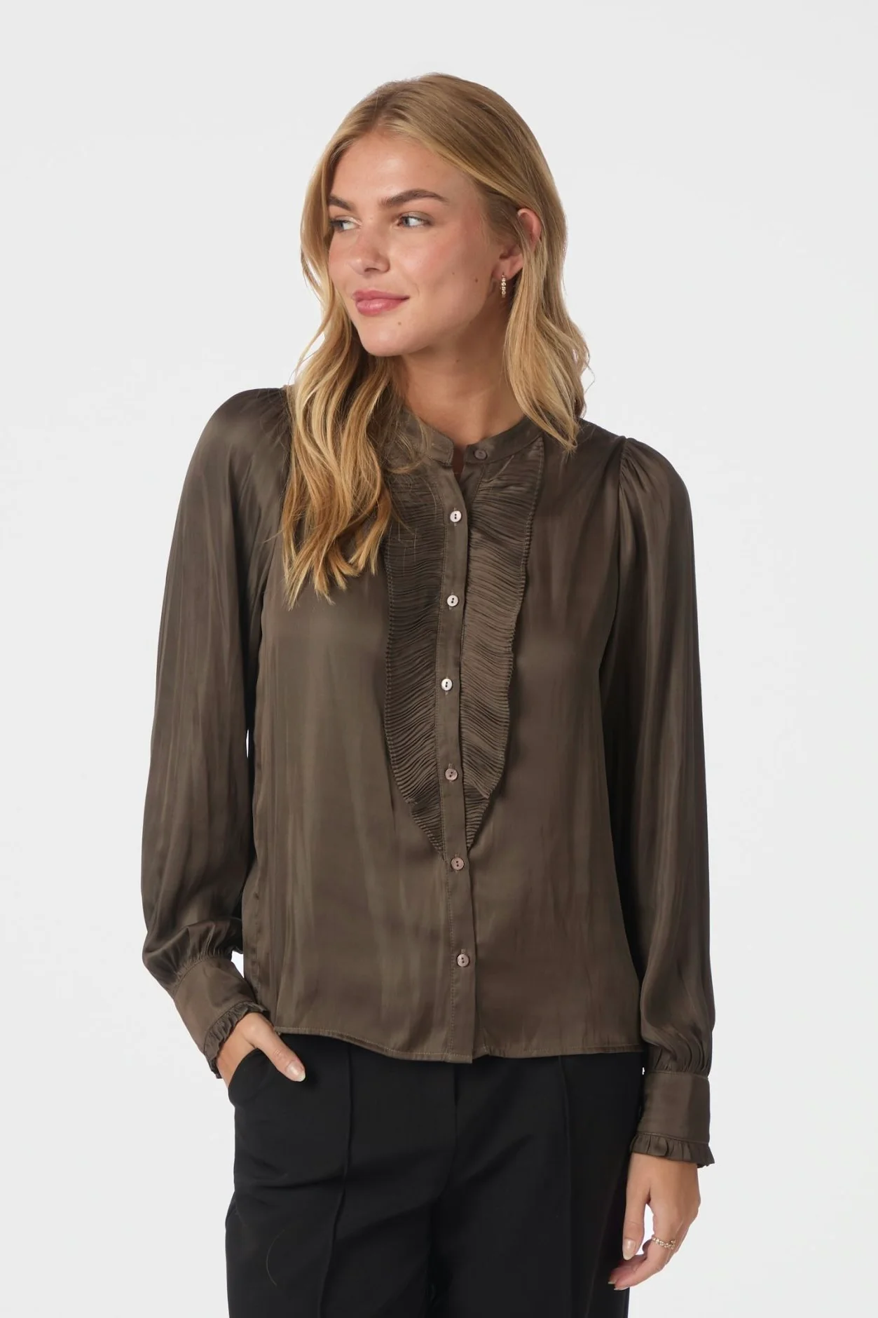 Zola Blouse | Brown | Bluse fra Neo Noir - Image 5